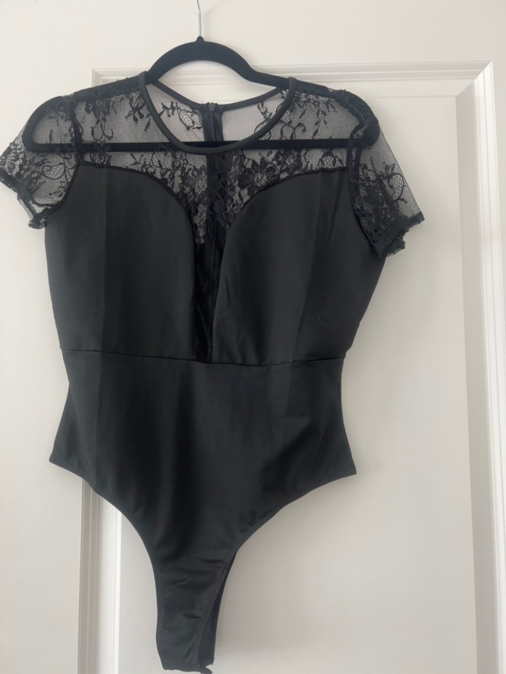 Black Lace Mesh Bodysuit
